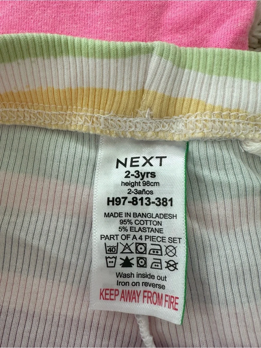 Next Pink/Cream Top & Cycle Shorts Set